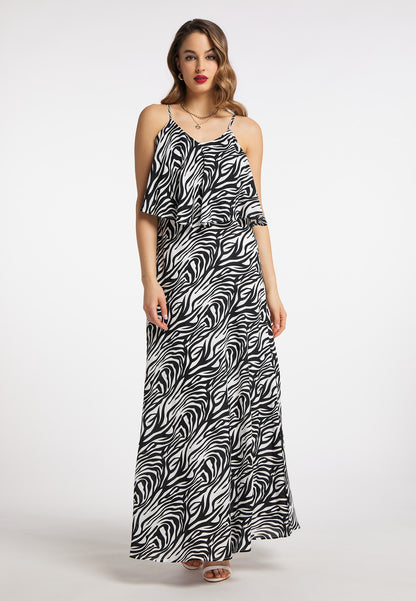 faina women's zebra print maxi dress