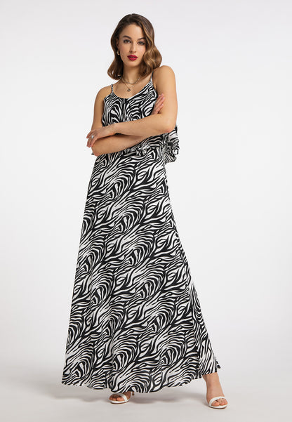 faina women's zebra print maxi dress