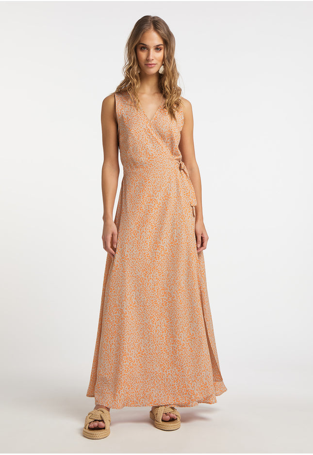IZIA Women's Long Wrap Dress