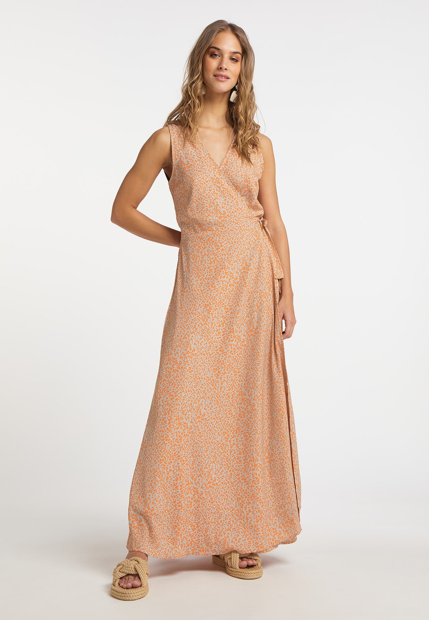 IZIA women's long wrap dress