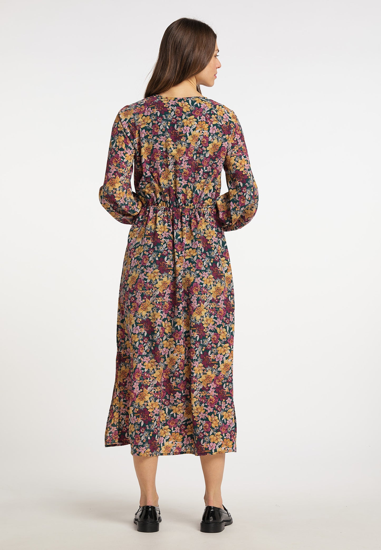 usha women's floral print maxi dress