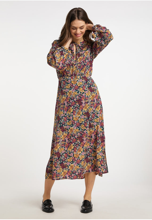 usha Women's Floral Print Maxi Dress