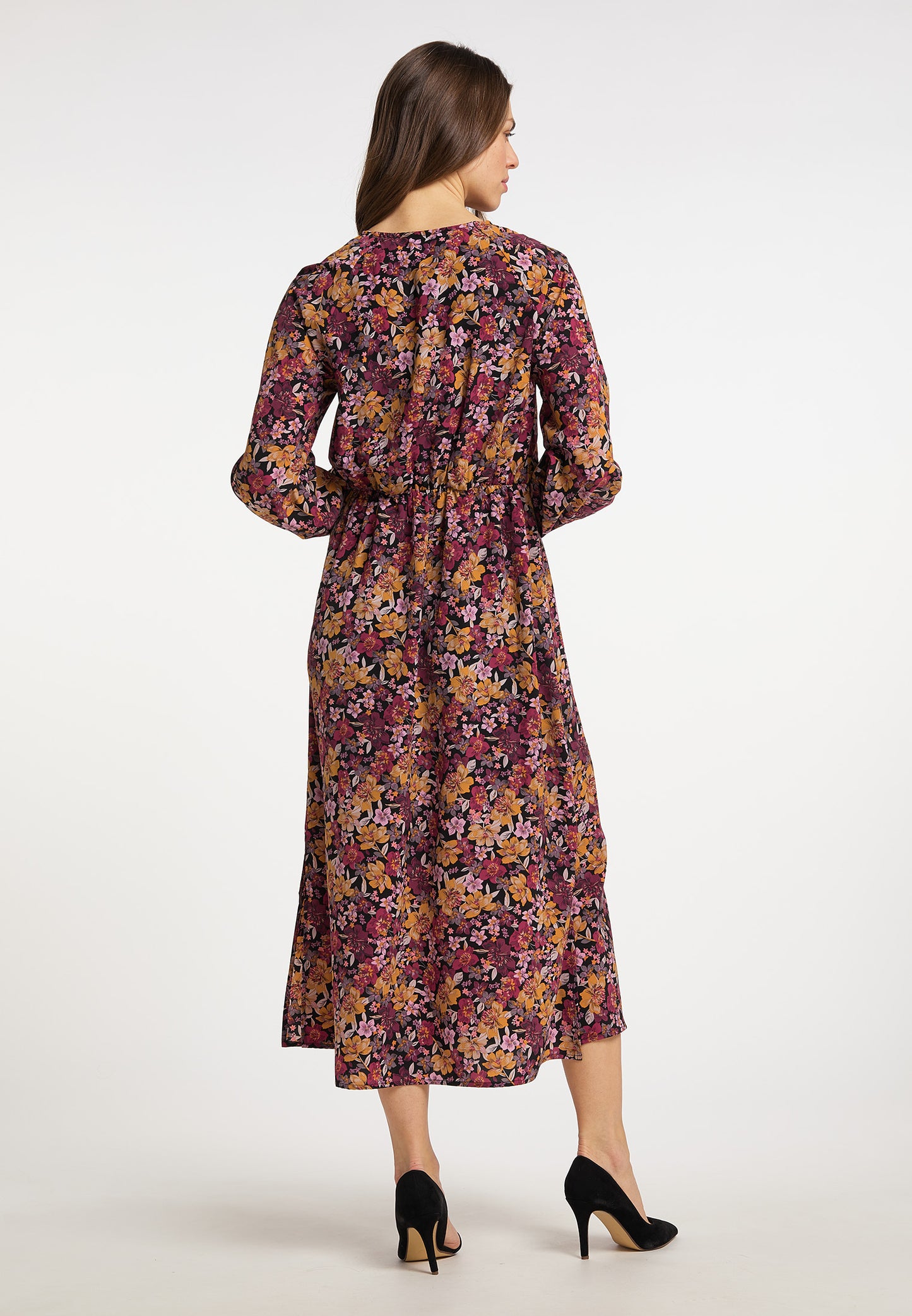 usha women's floral print maxi dress