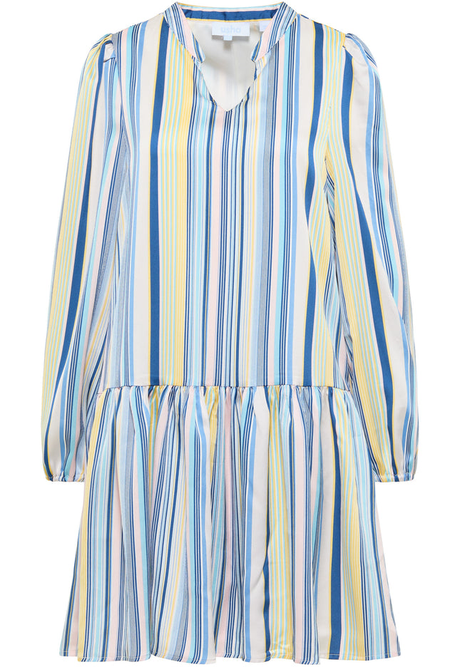 usha BLUE LABEL Women's Midi Dress With Stripes