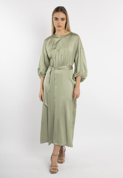 DreiMaster Klassik women's satin maxi dress