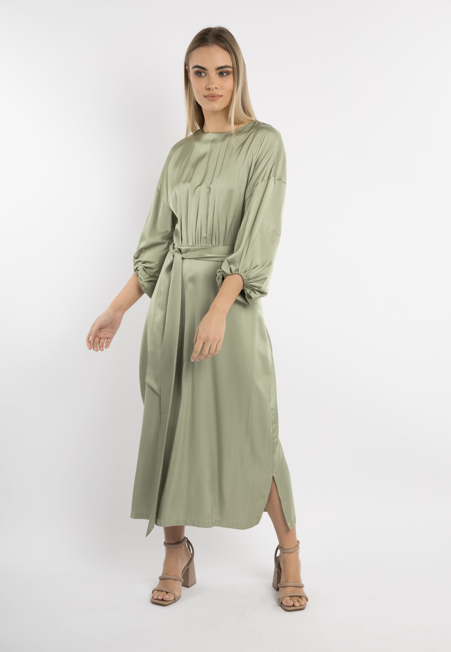 DreiMaster Klassik women's satin maxi dress