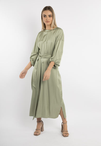 DreiMaster Klassik women's satin maxi dress