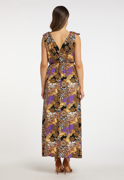 faina women's maxi dress with all-over print