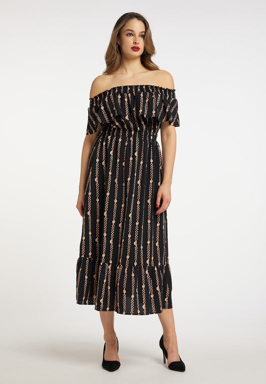 faina women's maxi dress with all-over print
