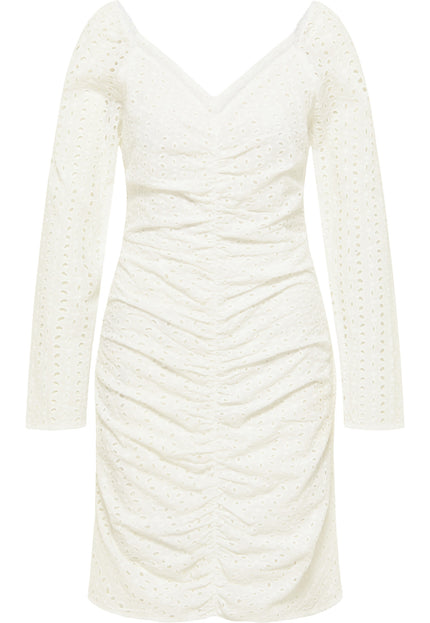 faina Women's Dress With Broderie Anglaise