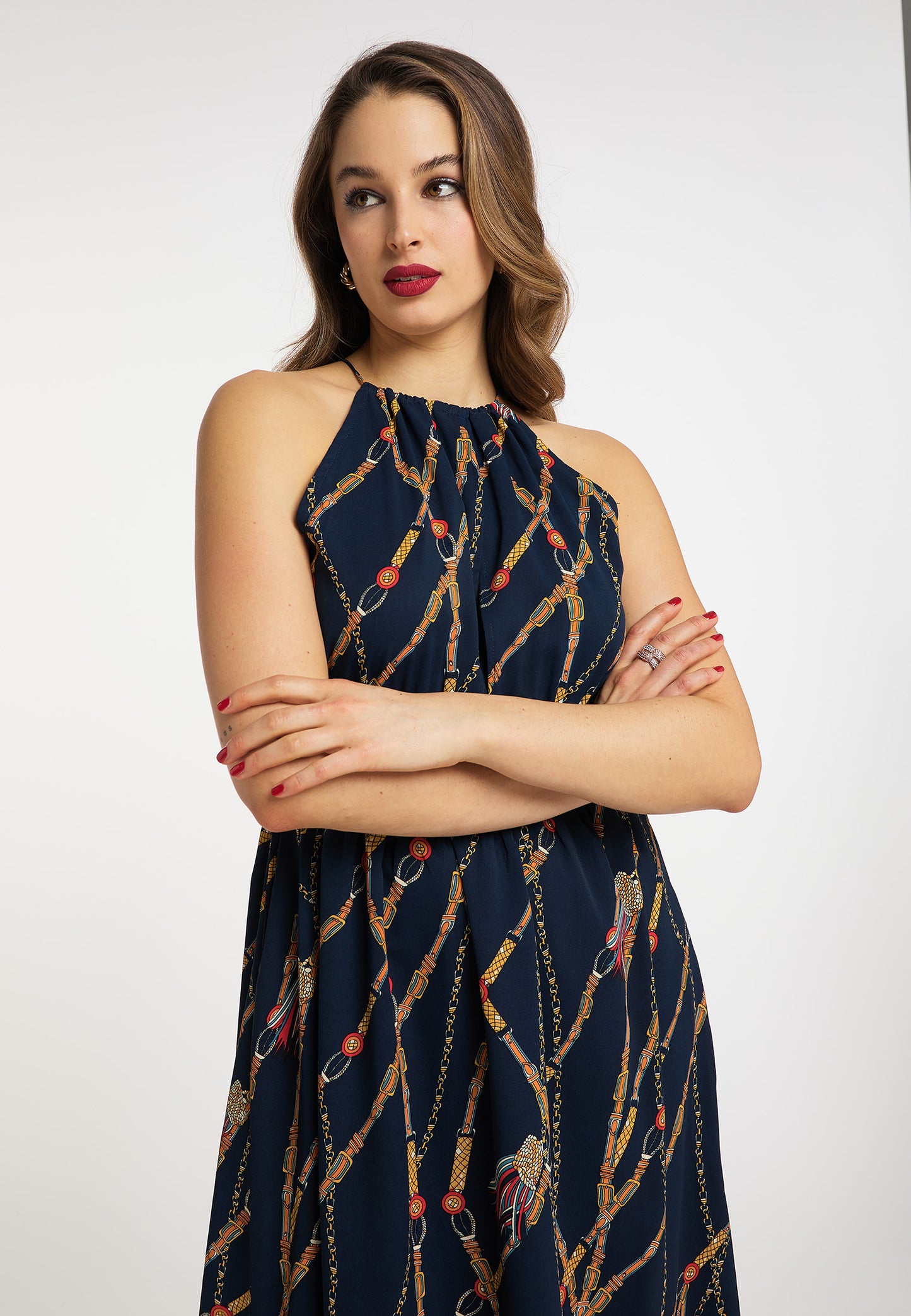 faina damska sukienka midi elegancka