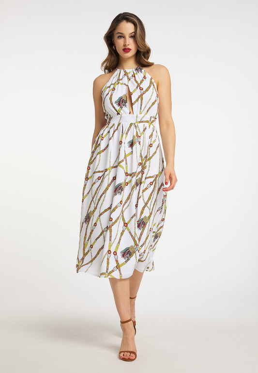 faina women's elegant midi dress