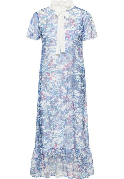 faina women's midi dress with all-over print