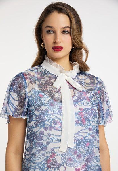 faina women's midi dress with all-over print