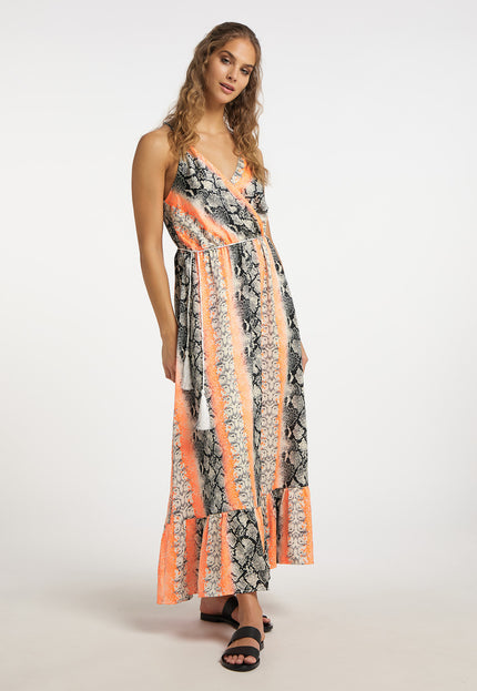 IZIA Women's Snake Print Maxi Dress