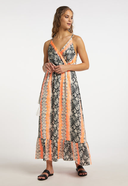 IZIA Women's Snake Print Maxi Dress