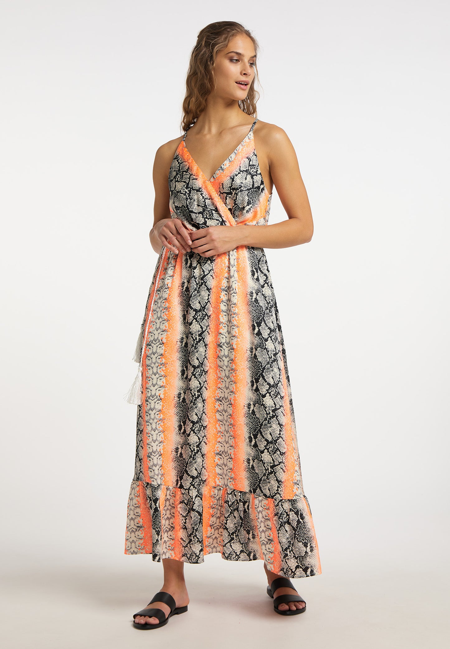 IZIA women's snake print maxi dress
