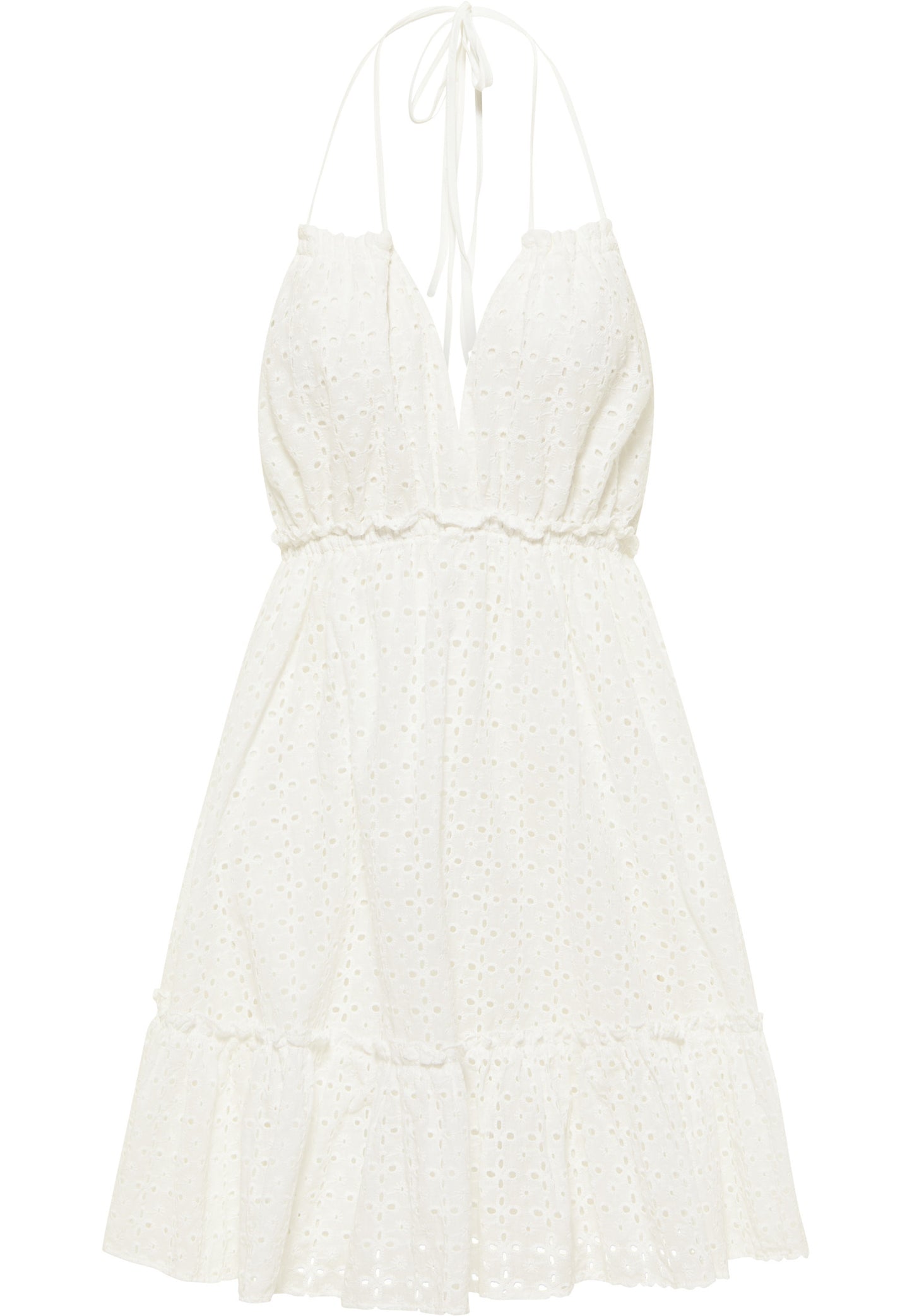 IZIA women's summer dress with eyelet embroidery