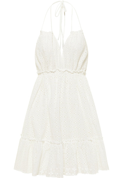 IZIA women's summer dress with eyelet embroidery