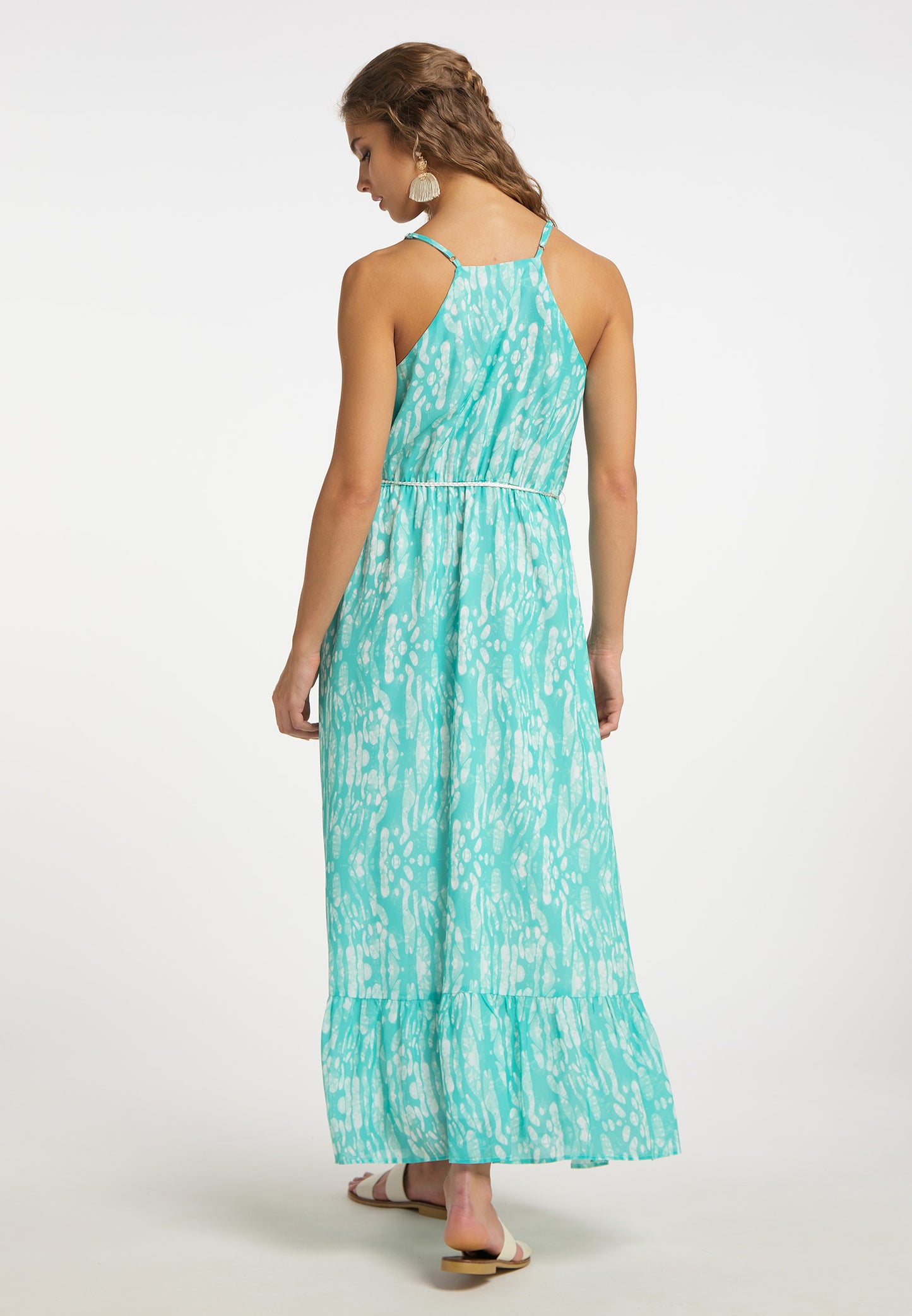 IZIA women's midi dress with tie dye print
