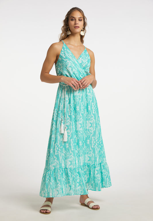 IZIA women's midi dress with tie dye print
