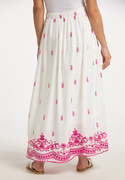 IZIA women's embroidered maxi skirt