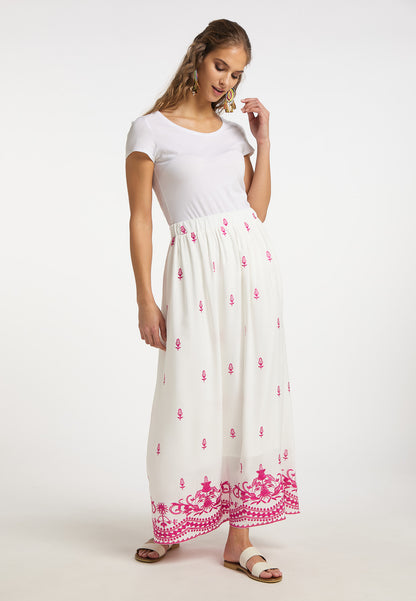 IZIA women's embroidered maxi skirt