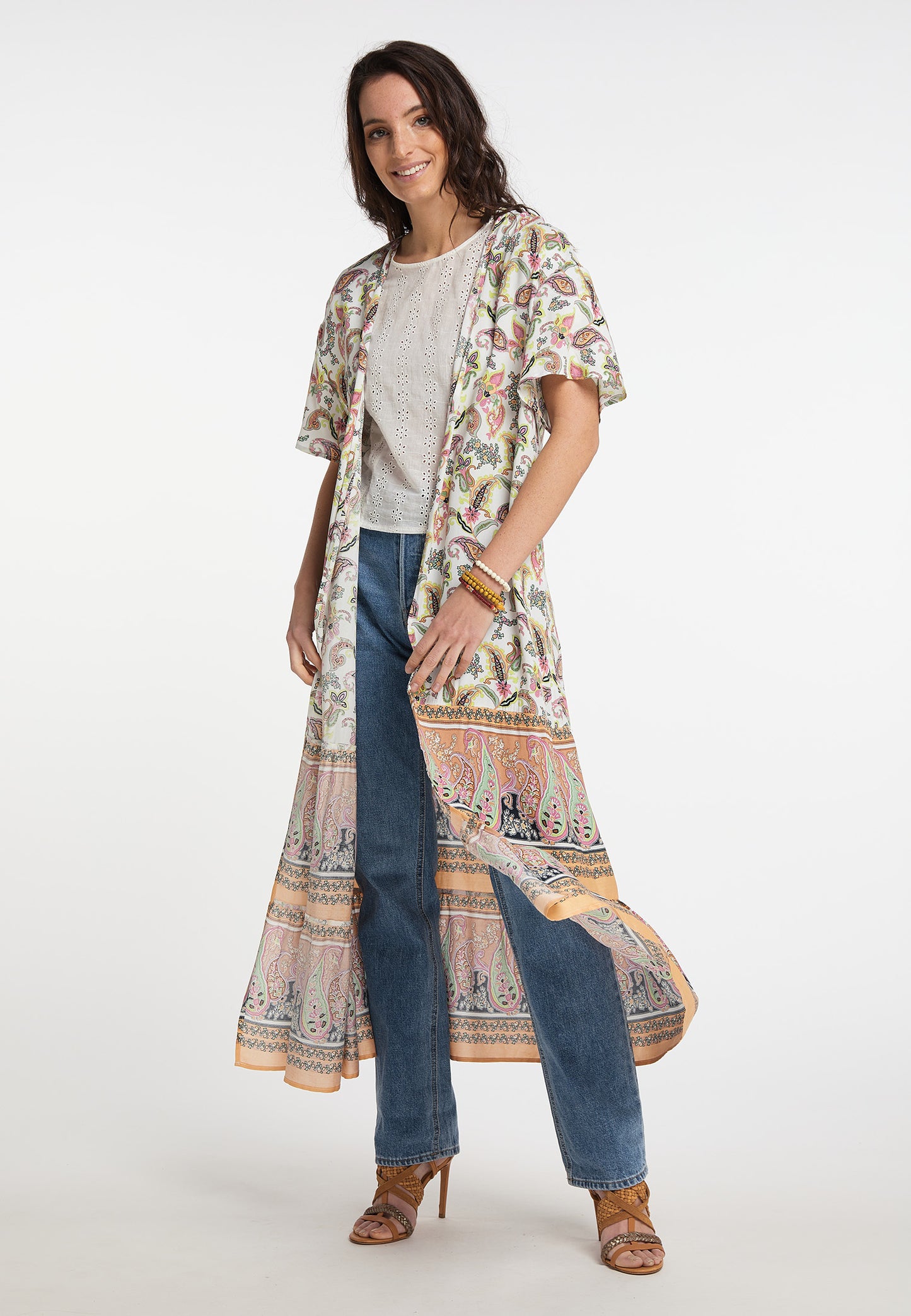 usha FESTIVAL women's kimono blouse