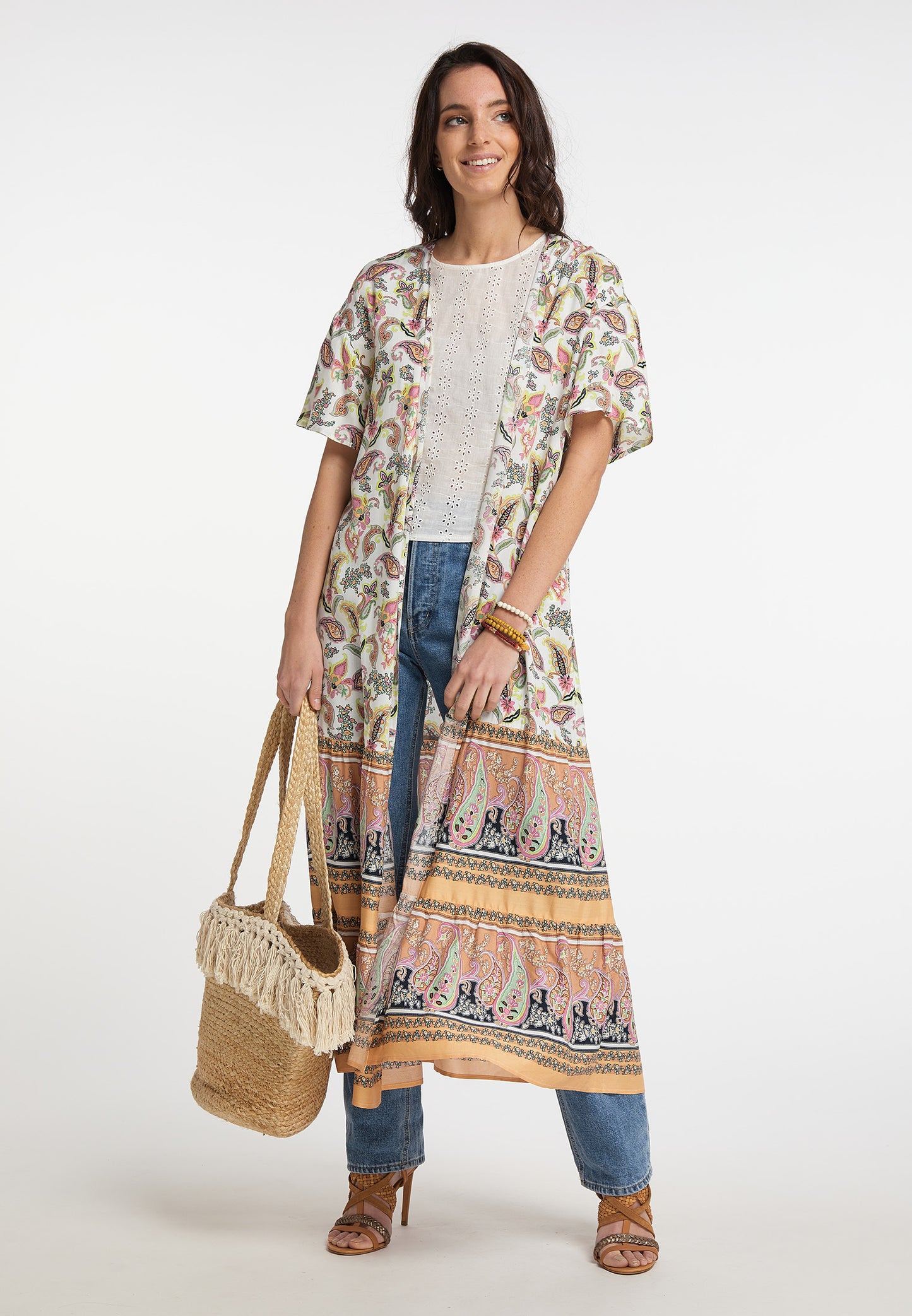 usha FESTIVAL women's kimono blouse