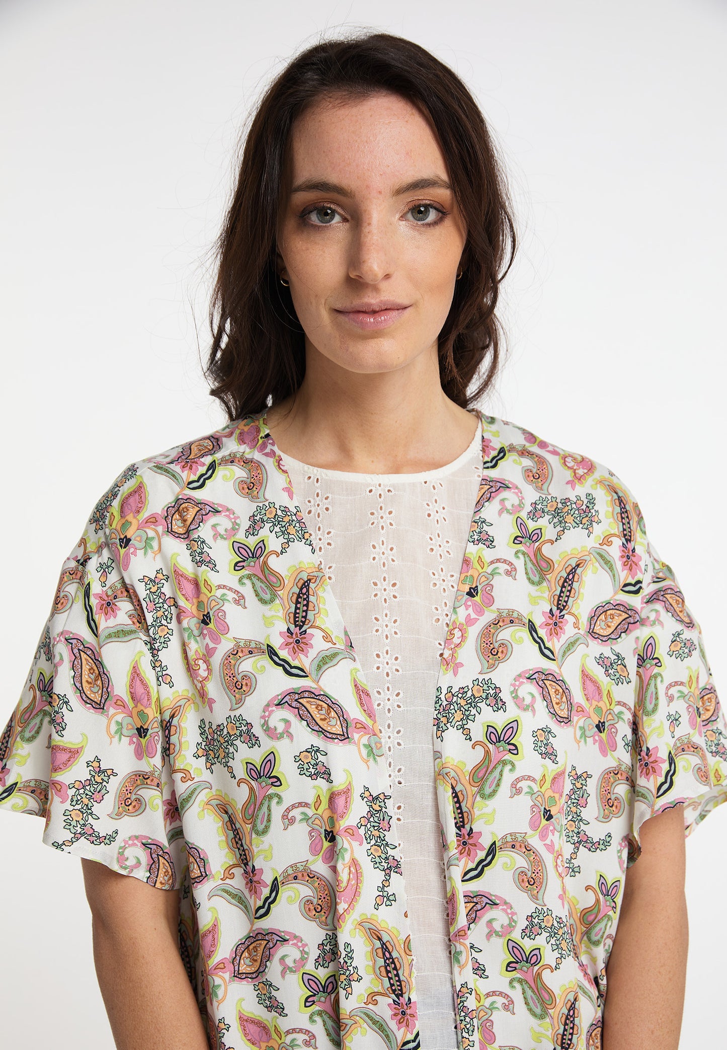 usha FESTIVAL women's kimono blouse