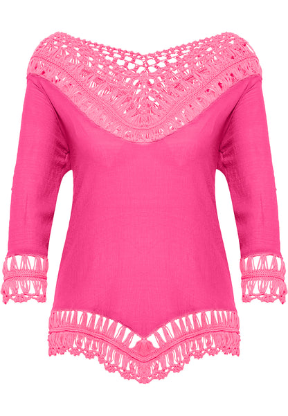 IZIA women's tunic with crochet section