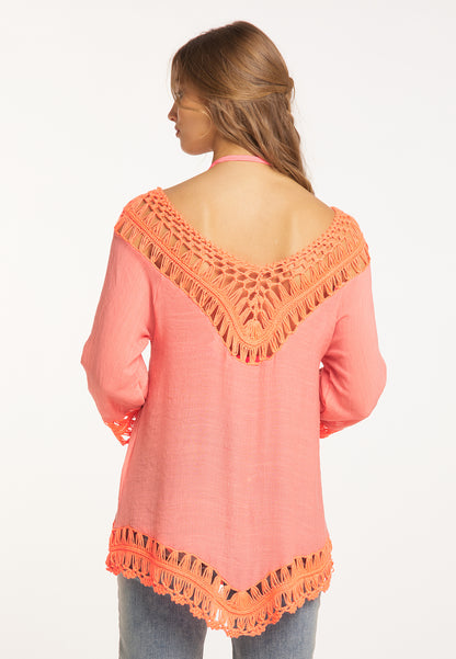 IZIA women's tunic with crochet section