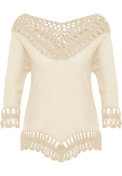 IZIA women's tunic with crochet section