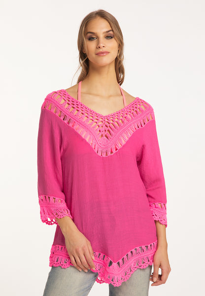 IZIA women's tunic with crochet section