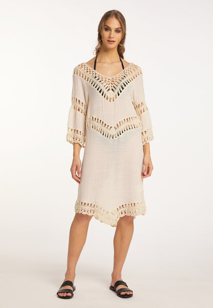 IZIA women's tunic dress mini with crochet section