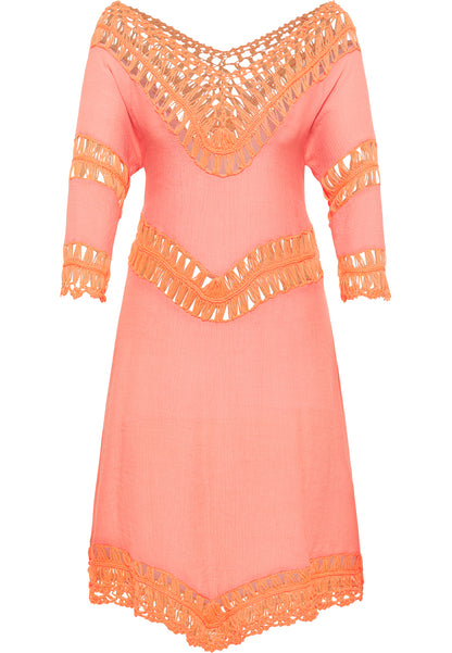 IZIA women's tunic dress mini with crochet section