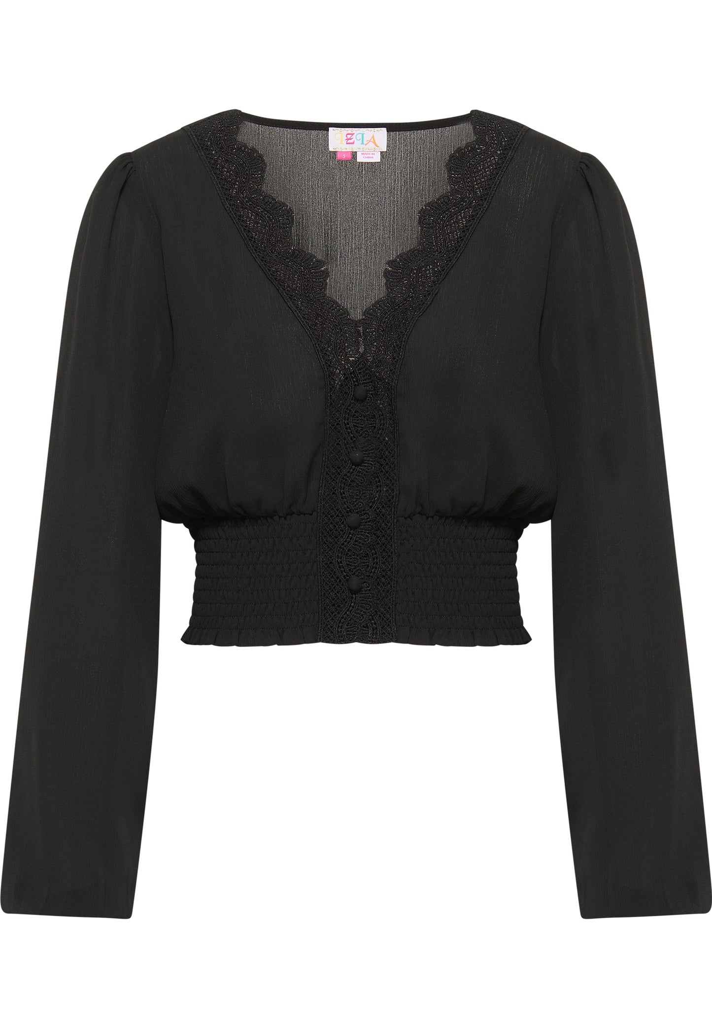 IZIA women's cropped blouse long sleeves