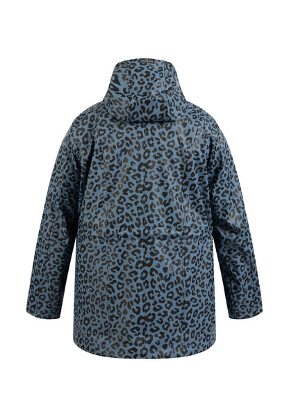 Schmuddelwedda women's plus size rain coat leopard print