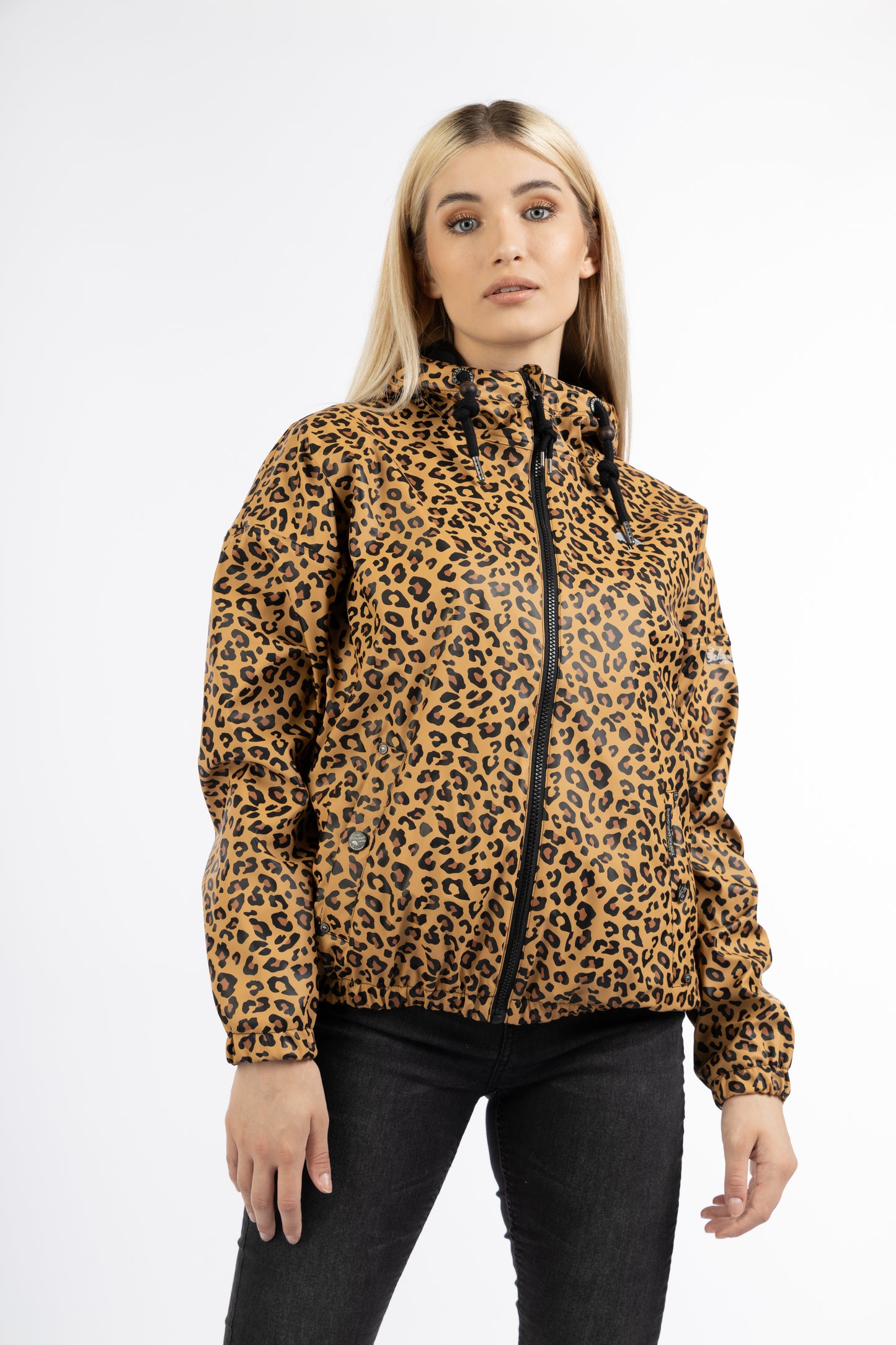 Schmuddelwedda women's rain jacket leopard print