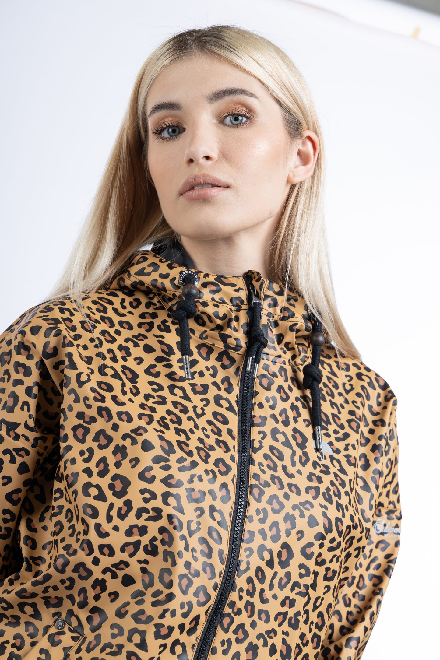 Schmuddelwedda women's rain jacket leopard print