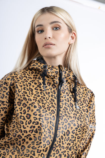 Schmuddelwedda women's rain jacket leopard print