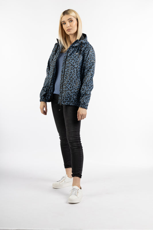 Schmuddelwedda women's rain jacket leopard print