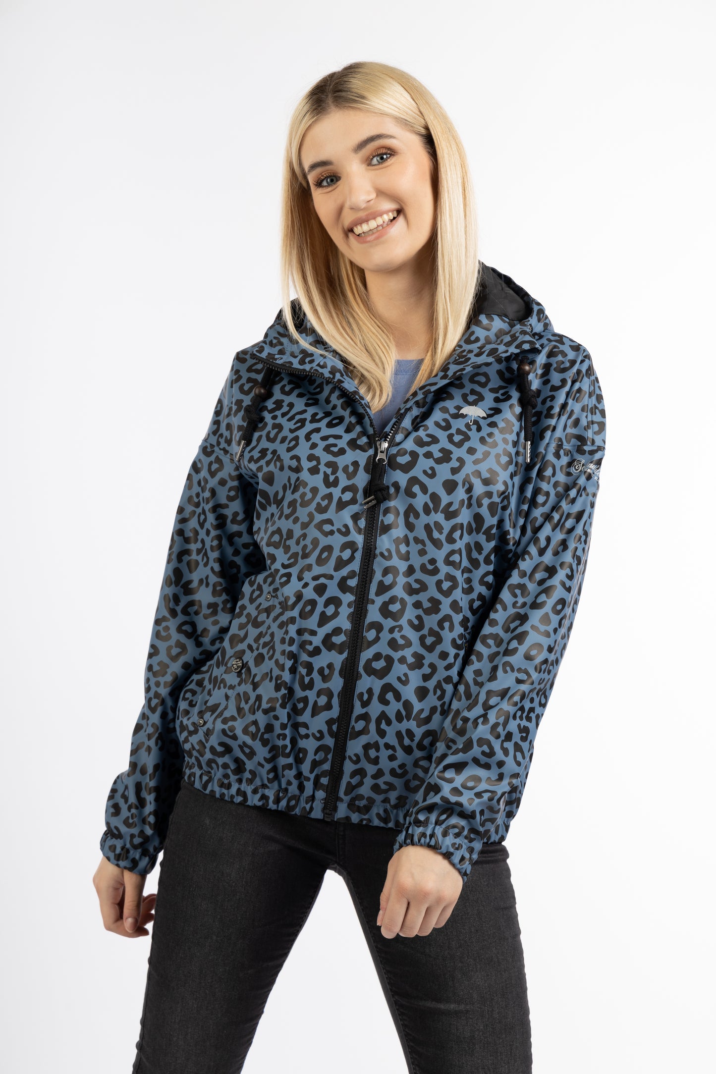 Schmuddelwedda women's rain jacket leopard print