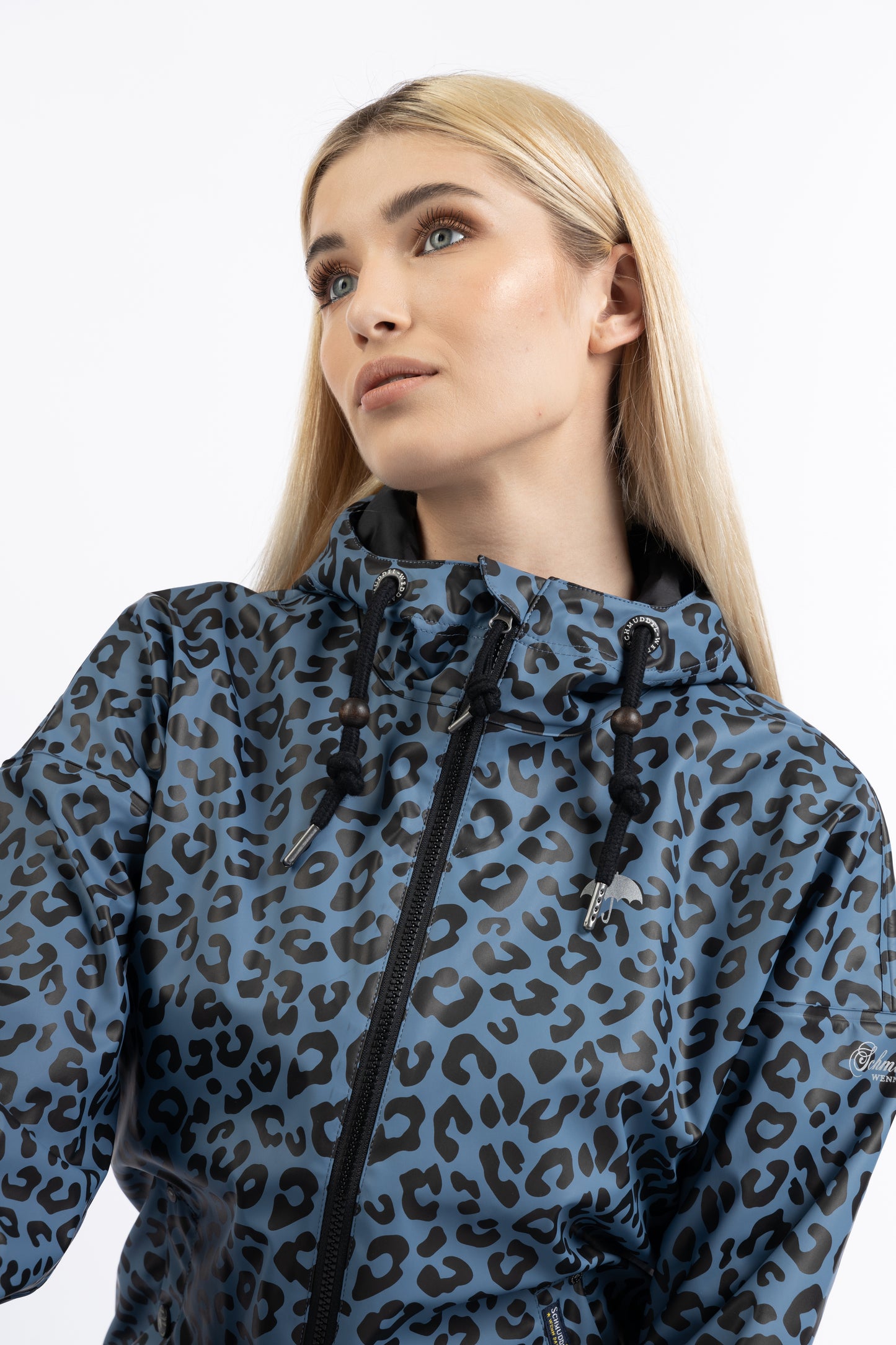 Schmuddelwedda women's rain jacket leopard print