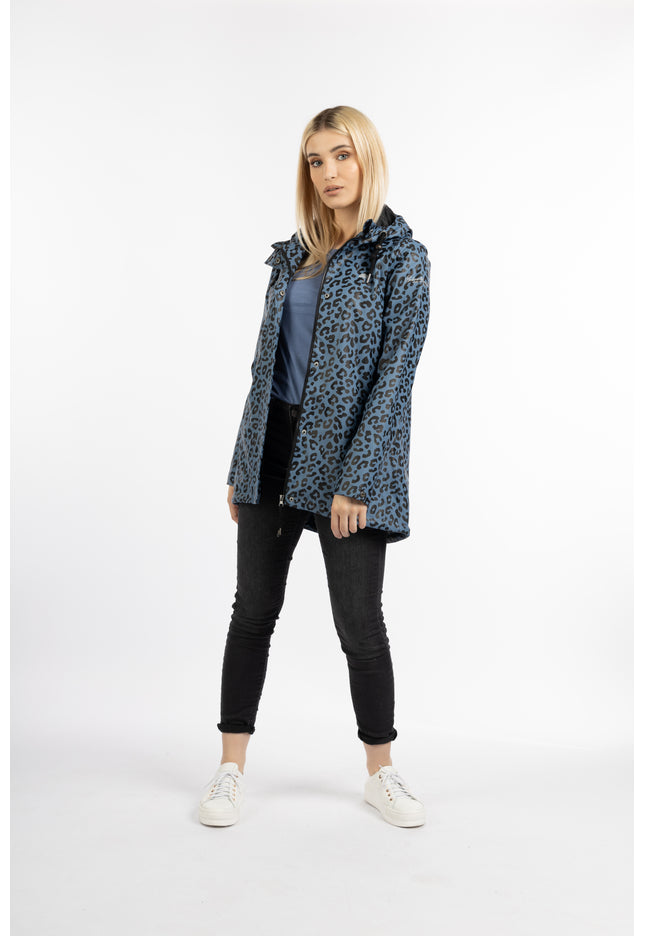 Schmuddelwedda Women's Rain Jacket With Leopard Print