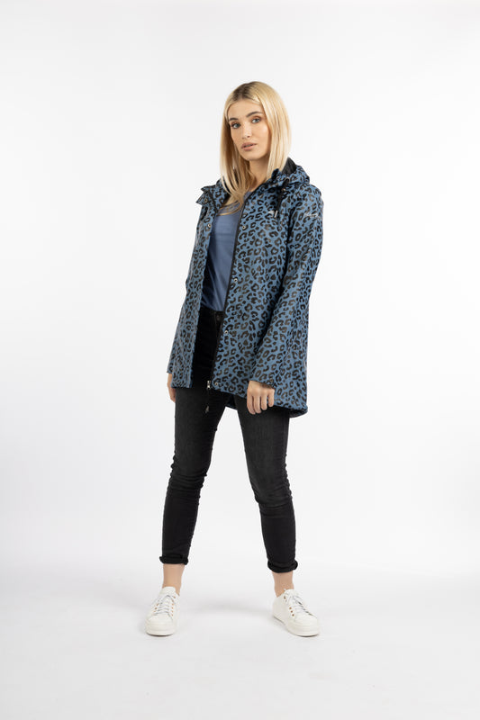 Schmuddelwedda women's rain jacket leopard print