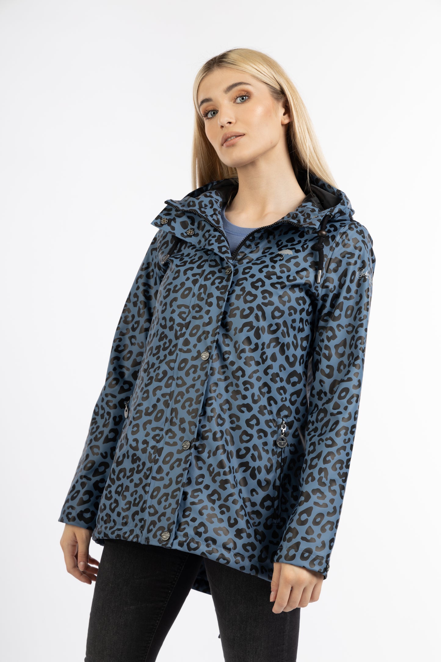 Schmuddelwedda women's rain jacket leopard print