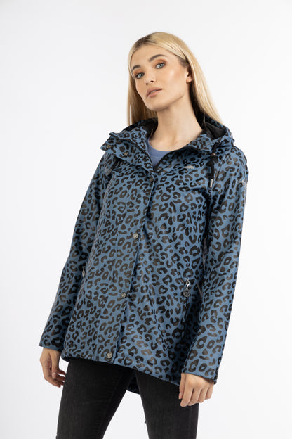 Schmuddelwedda women's rain jacket leopard print