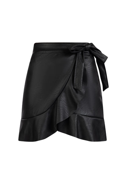 faina women's faux leather mini skirt