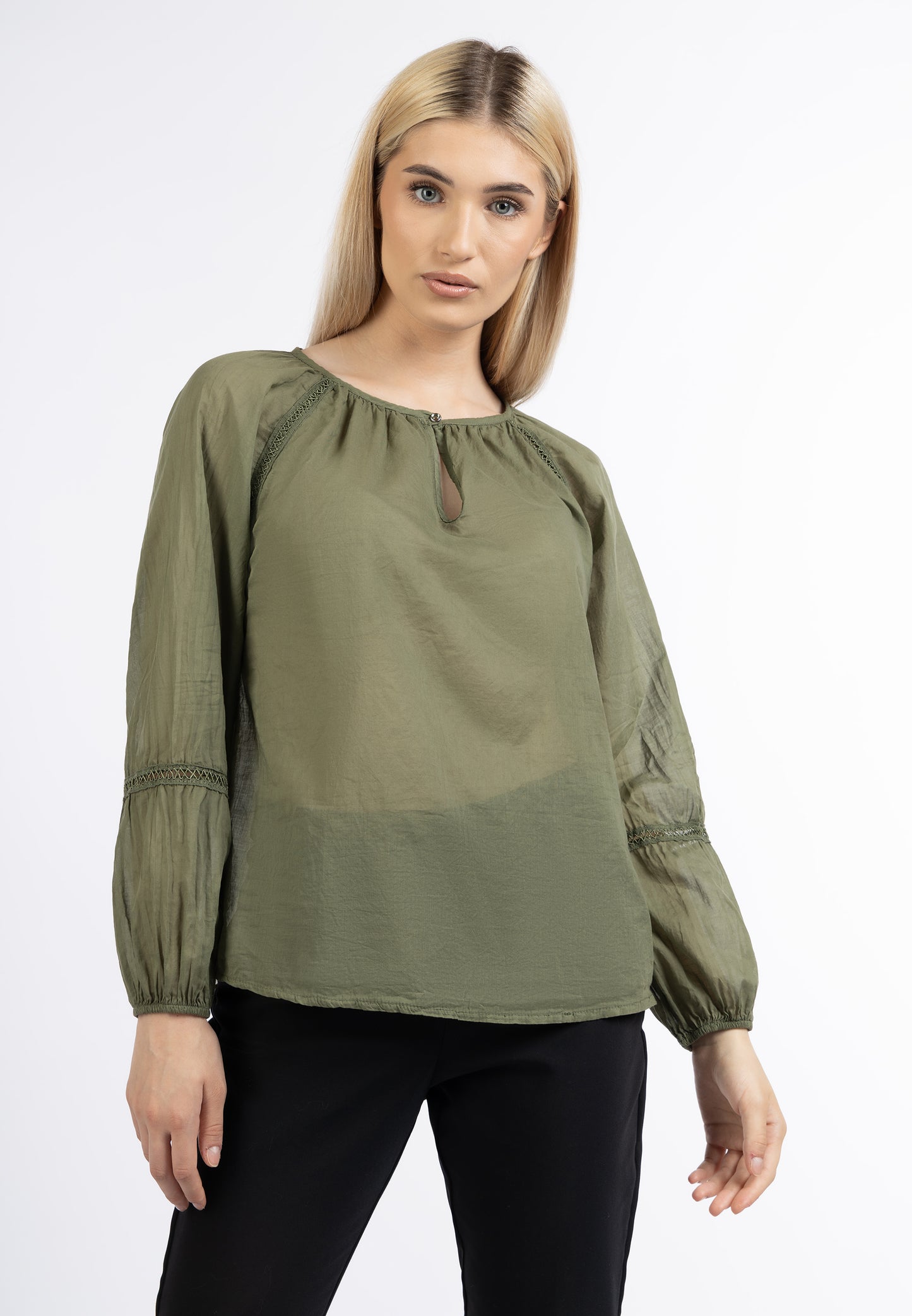 DreiMaster Klassik women's cotton blouse